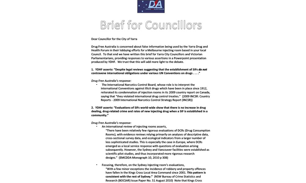 Brief For Yarra Councillors 2012